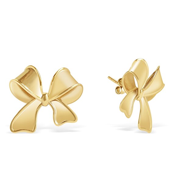 14 Ayar Sarı Altın Fiyonk Figürlü Küpe