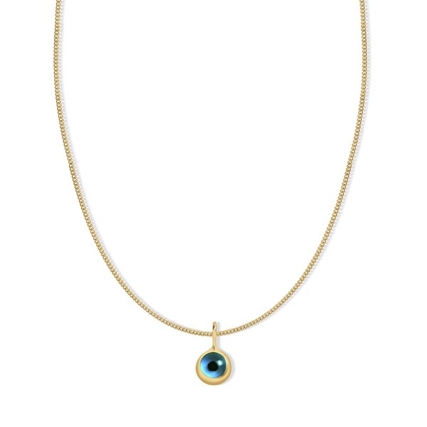 14 Ayar Sarı Altın Göz Figürlü Kolye