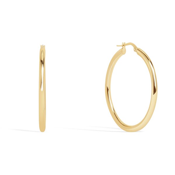 14 Ayar Sarı Altın Halka Küpe