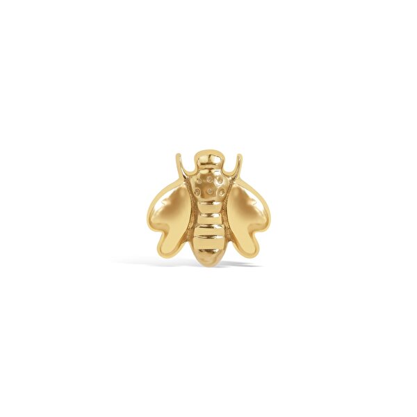 14 Ayar Sarı Altın Arı Tragus Piercing