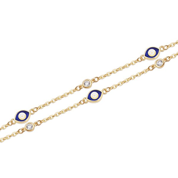 14 Ayar Sarı Altın Nazar Boncuklu Bileklik