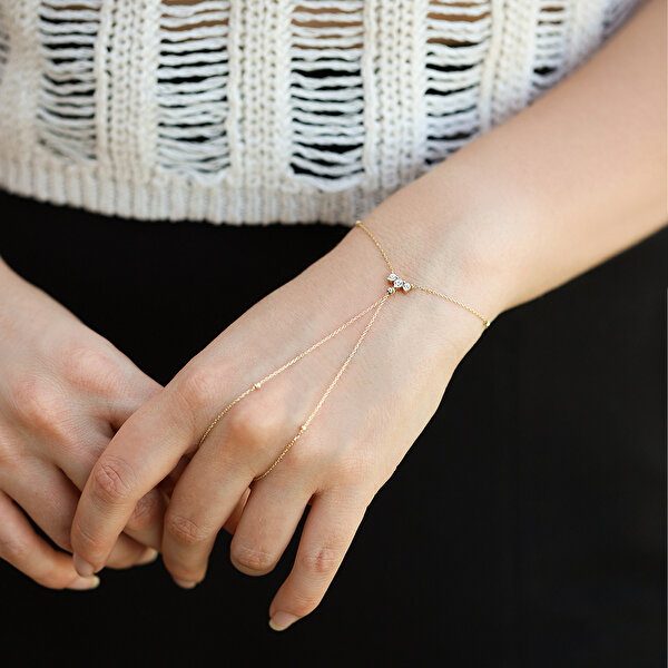 14 Ayar Sarı Altın Taşlı Şahmeran