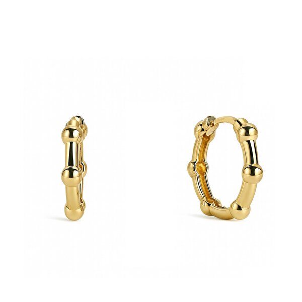 14 Ayar Sarı Altın Toplu Halka Küpe