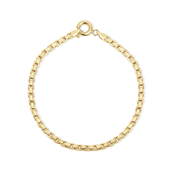 14 Ayar Sarı Altın Zincir Bileklik