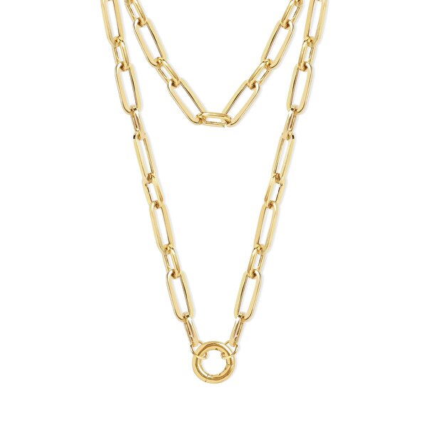 14 Ayar Sarı Altın Ataç Zincir Kolye