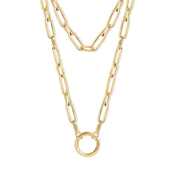 14 Ayar Sarı Altın Ataç Zincir Kolye