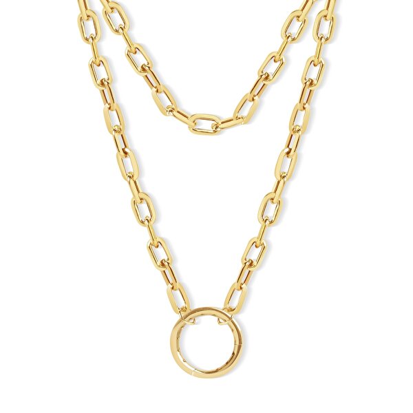 14 Ayar Sarı Altın Ataç Zincir Kolye