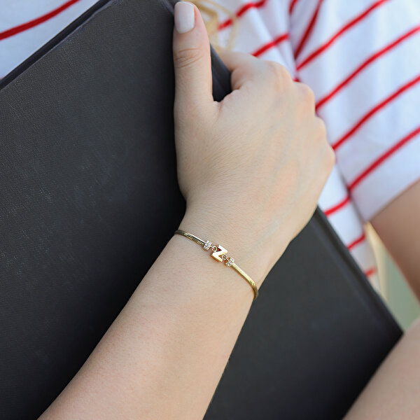 14 Ayar Sarı Altın Z Harf Bileklik