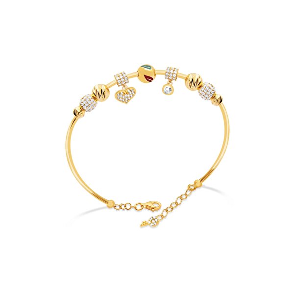 22 Ayar Sarı Altın Charm Bilezik