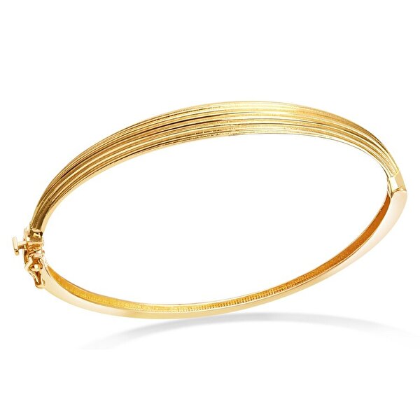 14 Ayar Sarı Altın Kelepçe Bilezik