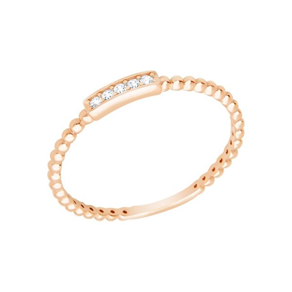 14 Ayar Rose Altın Trend Minimal Yüzük