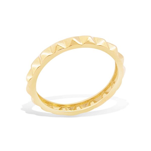 14 Ayar Sarı Altın Trend Minimal Yüzük