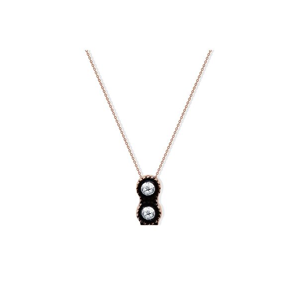 8 Ayar Rose Altın Elmas Görünümlü Kolye