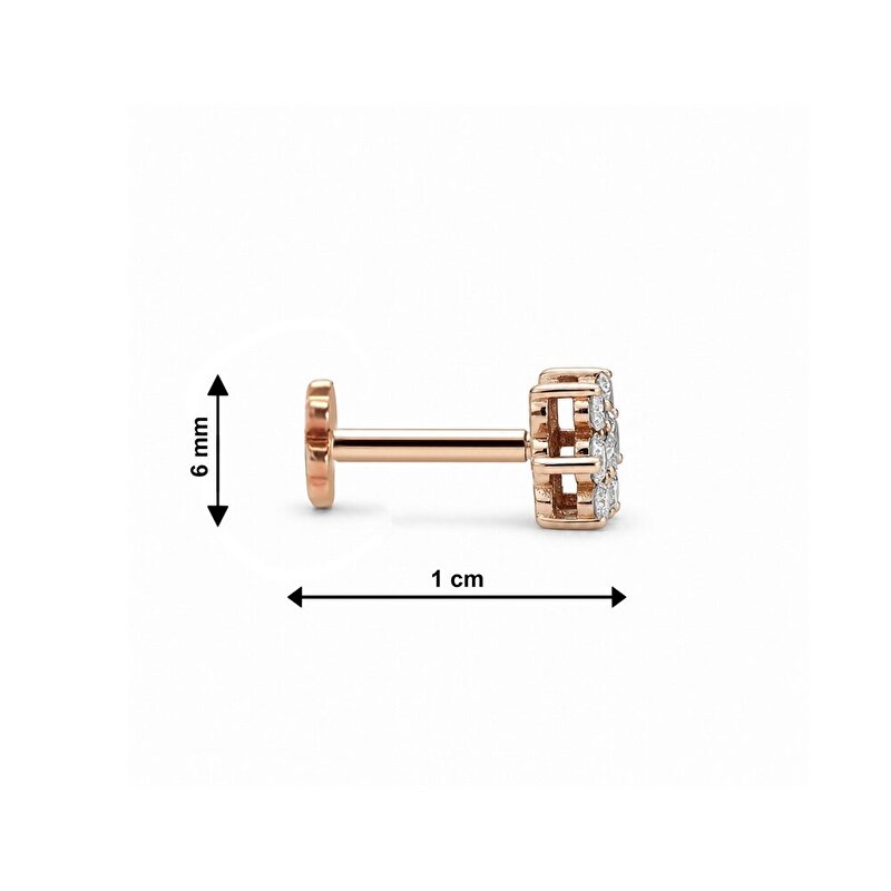 0,14 Karat Trend Pırlanta Piercing