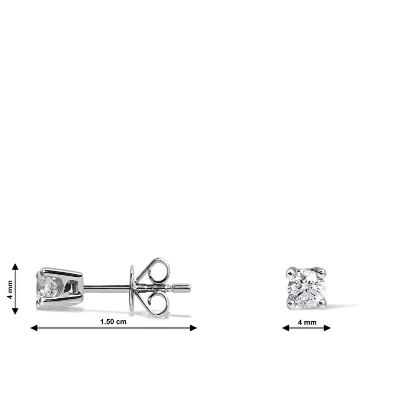 0,42 Karat Tektaş Pırlanta Küpe