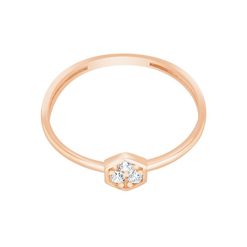 14 Ayar Rose Altın Minimal Yüzük