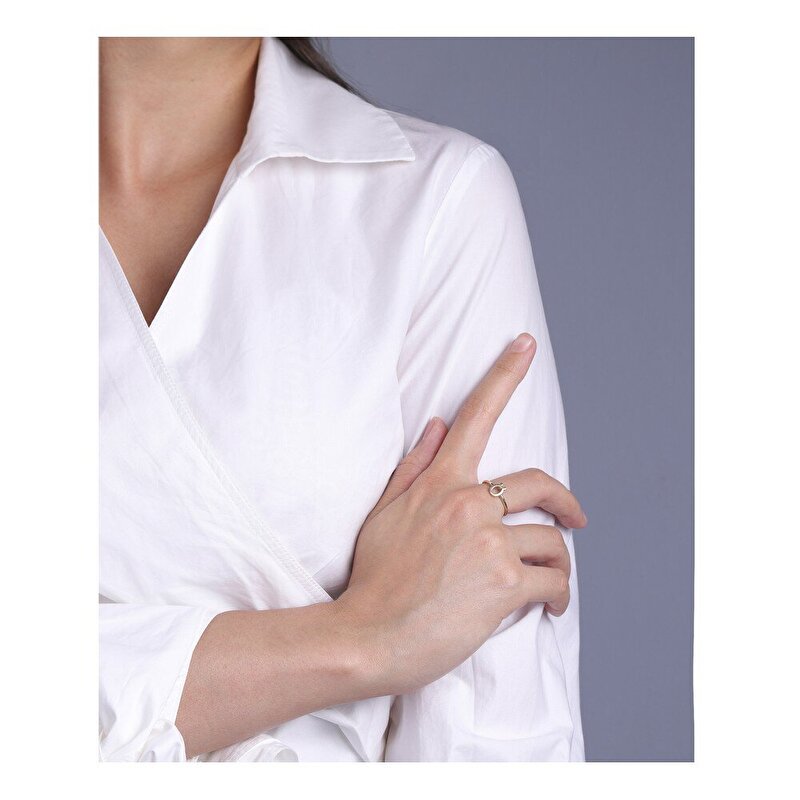 14 Ayar Sarı Altın Ö Harf Yüzük