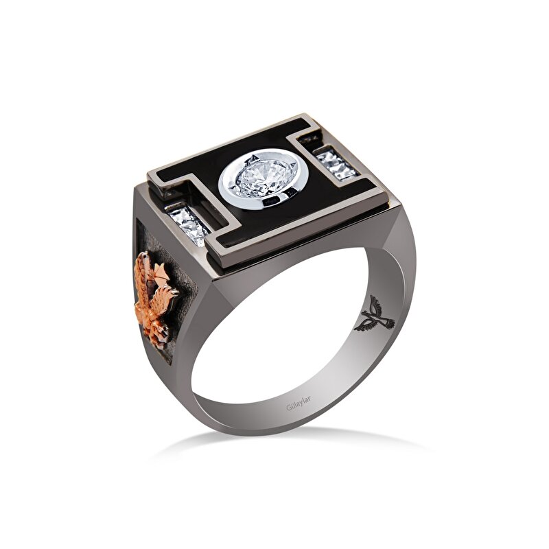 14 Ayar 3 Renkli Altın Erkek Yüzük