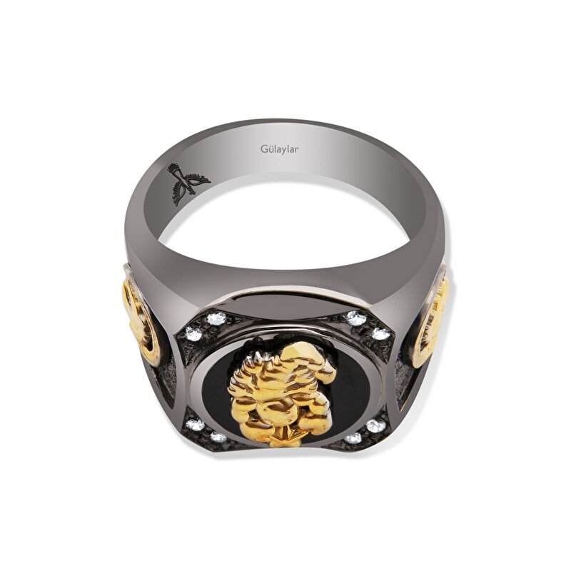 14 Ayar 3 Renkli Altın Erkek Yüzük