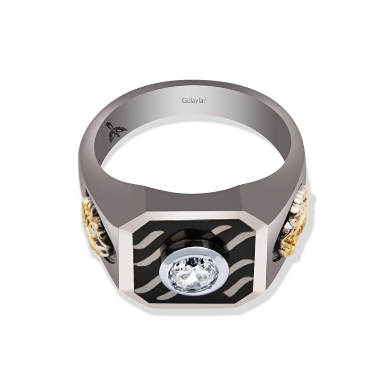 14 Ayar 3 Renkli Altın Erkek Yüzük