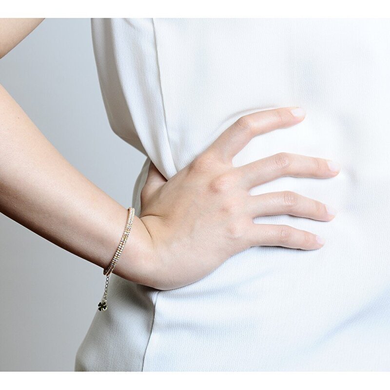 14 Ayar 3 Renkli Altın Dorika Bilezik