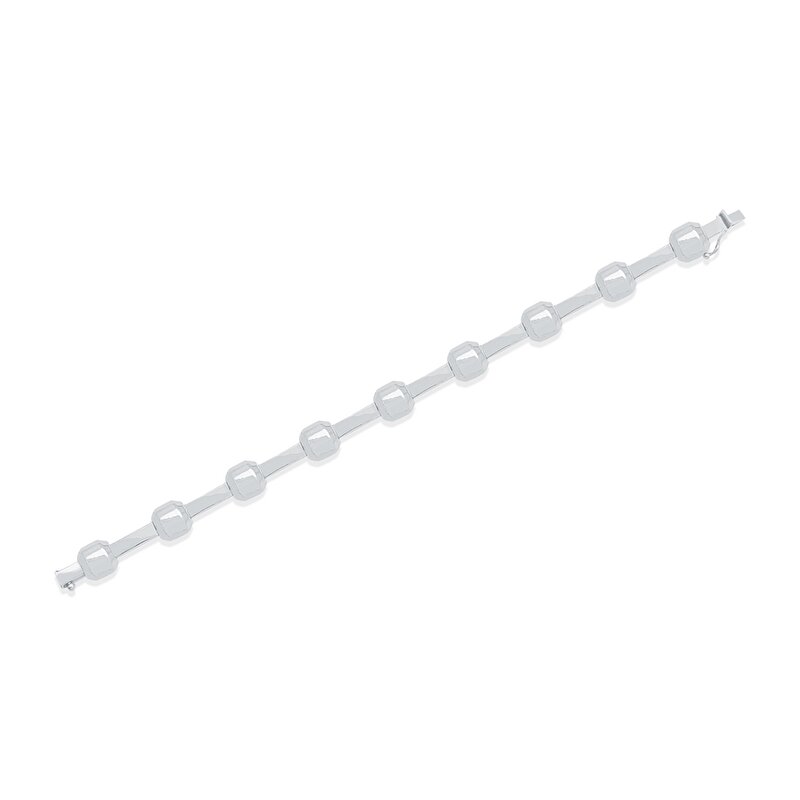 14 Ayar Beyaz Altın Erkek Bileklik