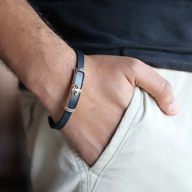 14 Ayar Rose Altın Erkek Bileklik