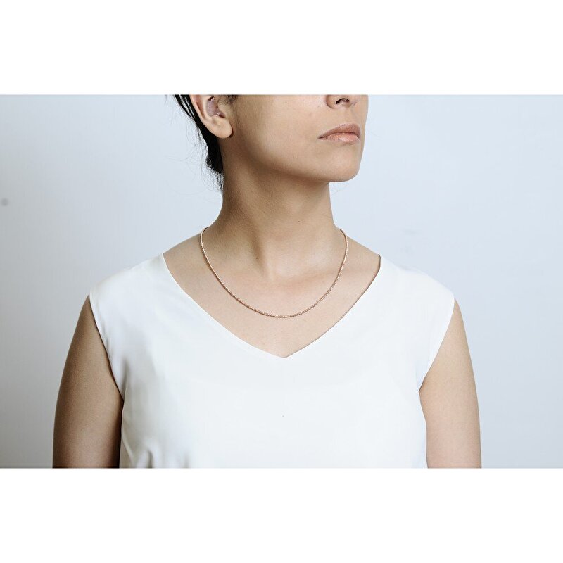 14 Ayar Rose Altın Dorika Zincir Kolye