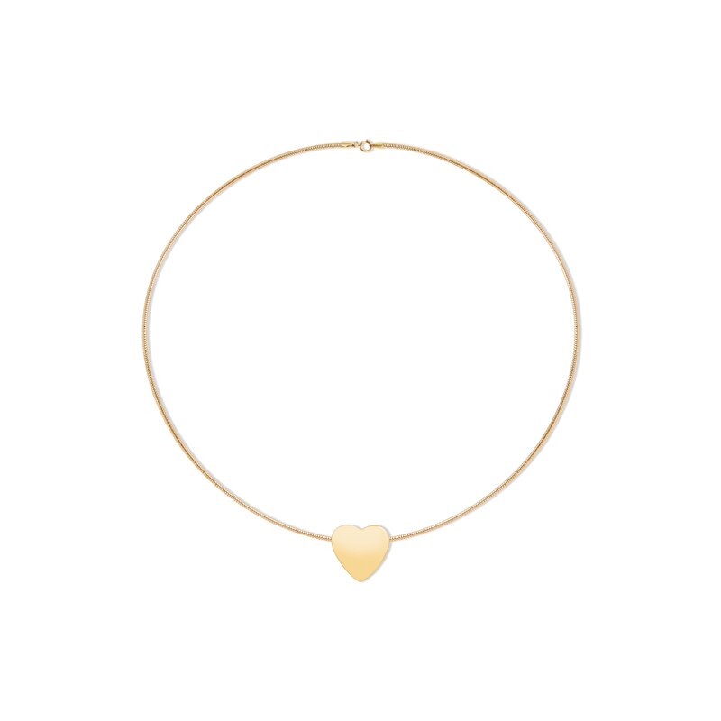 14 Ayar Sarı Altın Kalp Figürlü Kolye