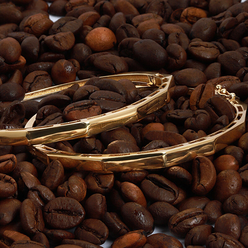 14 Ayar Sarı Altın Kelepçe Bilezik