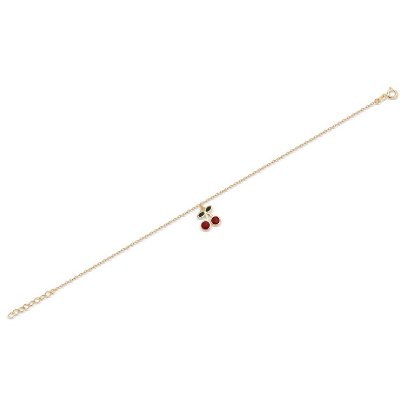 14 Ayar Sarı Altın Kiraz Figürlü Halhal