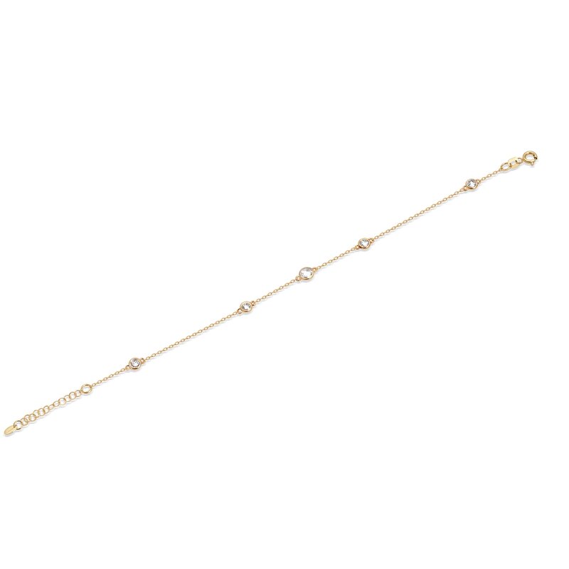 14 Ayar Sarı Altın Renkli Taşlı Halhal