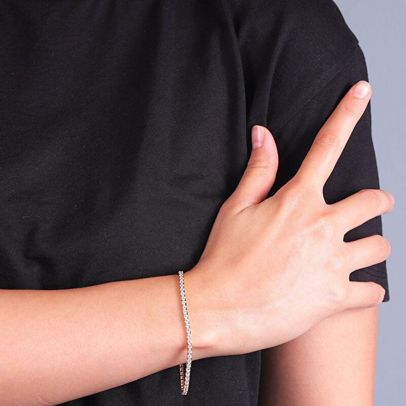 14 Ayar Sarı Altın Su Yolu Bileklik