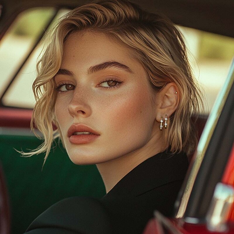 14 Ayar Sarı Altın Top Tragus Piercing