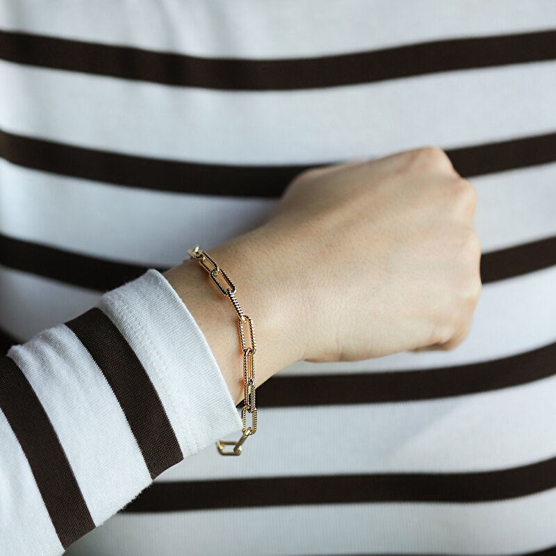 14 Ayar Sarı Altın Ataç Bileklik