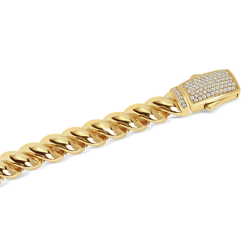 14 Ayar Sarı Altın Burgu Kelepçe Bilezik