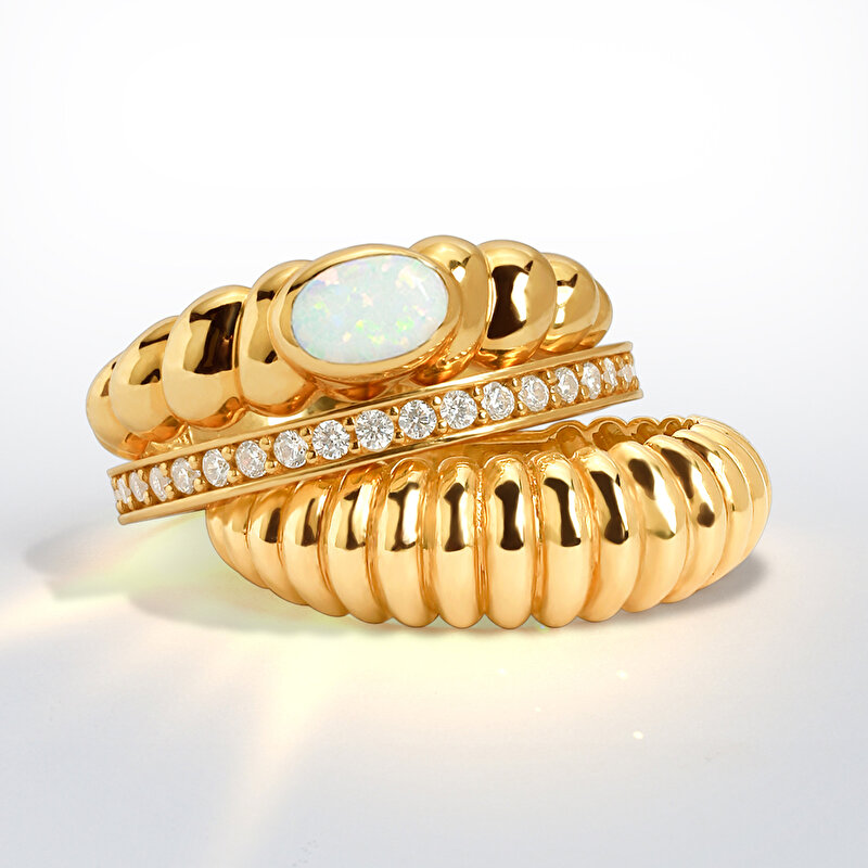 14 Ayar Sarı Altın Trend Burgu Yüzük