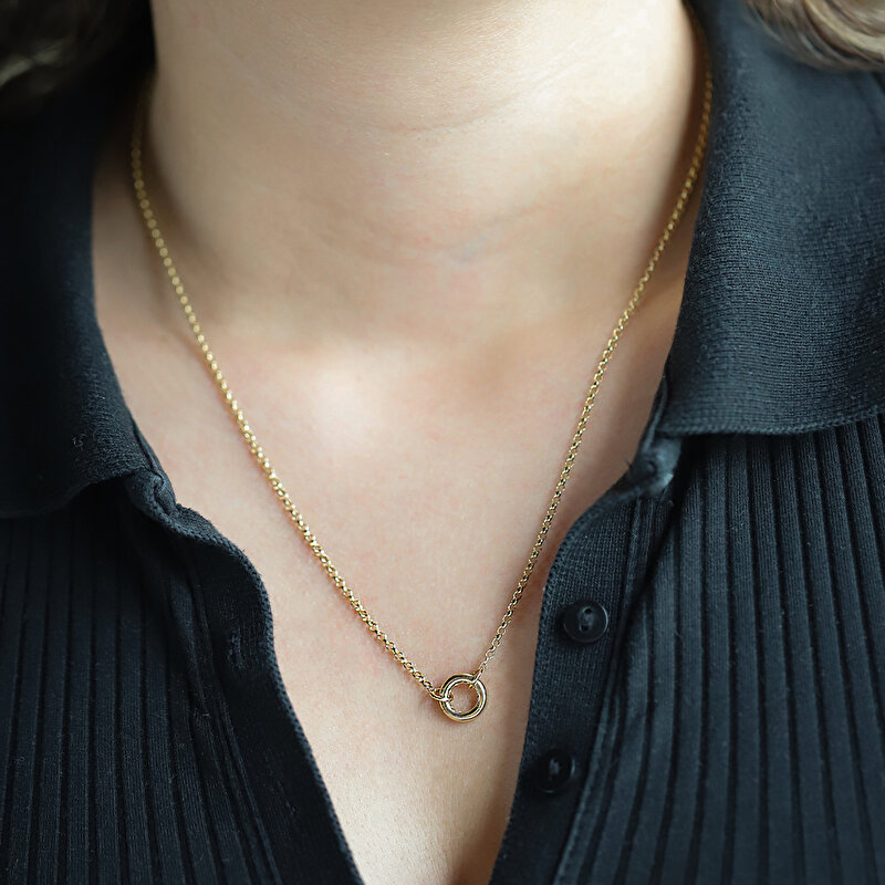 14 Ayar Sarı Altın Zincir Kolye