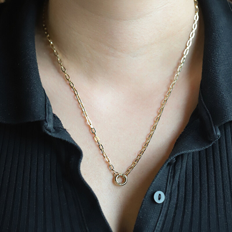 14 Ayar Sarı Altın Zincir Kolye