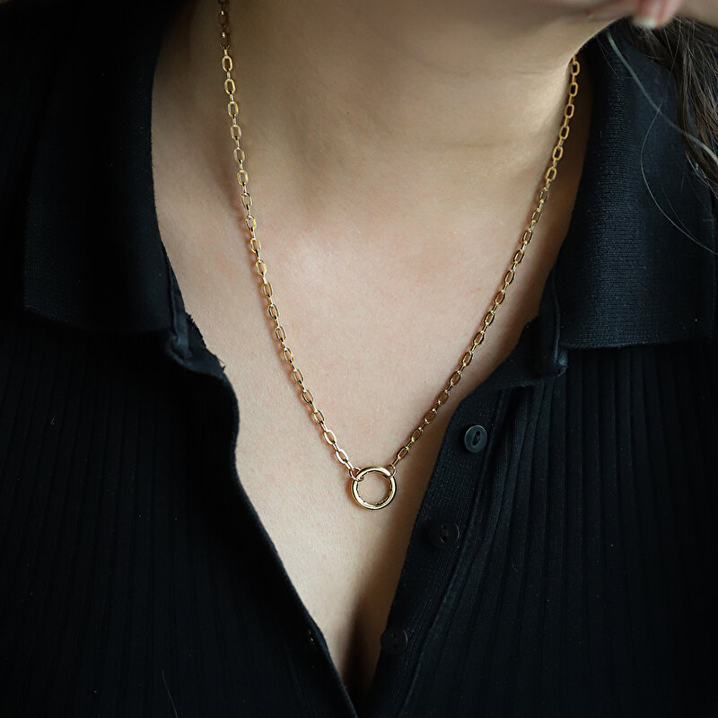 14 Ayar Sarı Altın Zincir Kolye