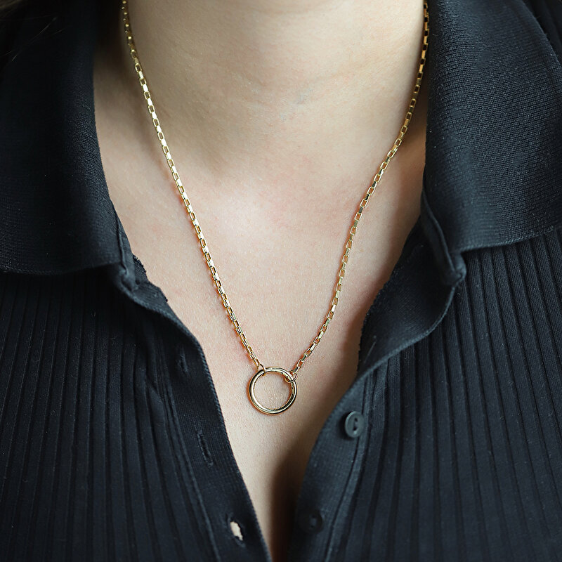 14 Ayar Sarı Altın Zincir Kolye