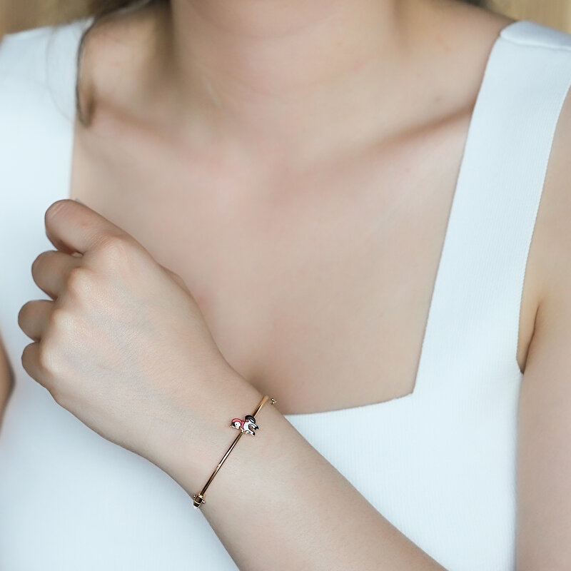 14 Ayar Sarı Altın Unicorn Çocuk Bilezik