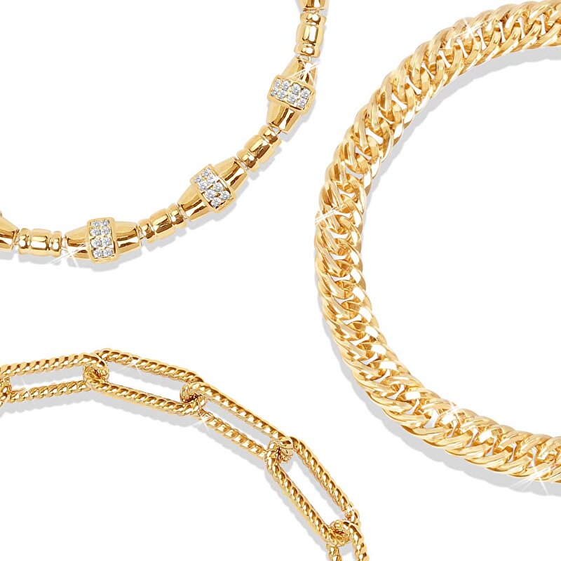 14 Ayar Sarı Altın Zincir Bileklik