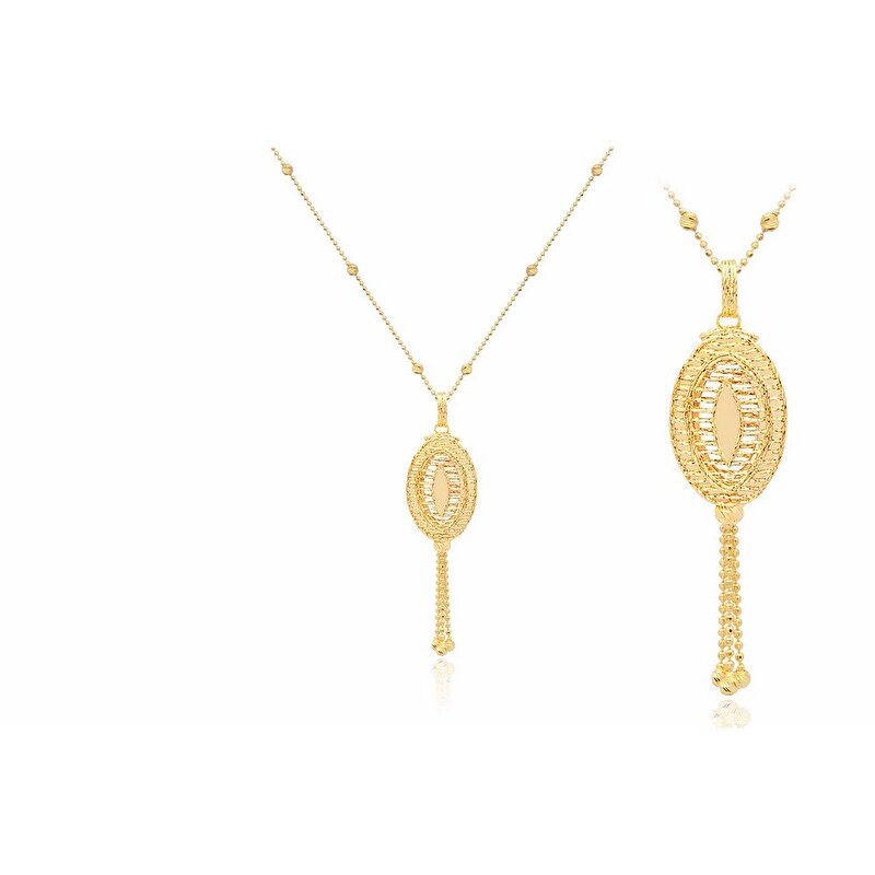 22 Ayar Sarı Altın Dorika Kolye