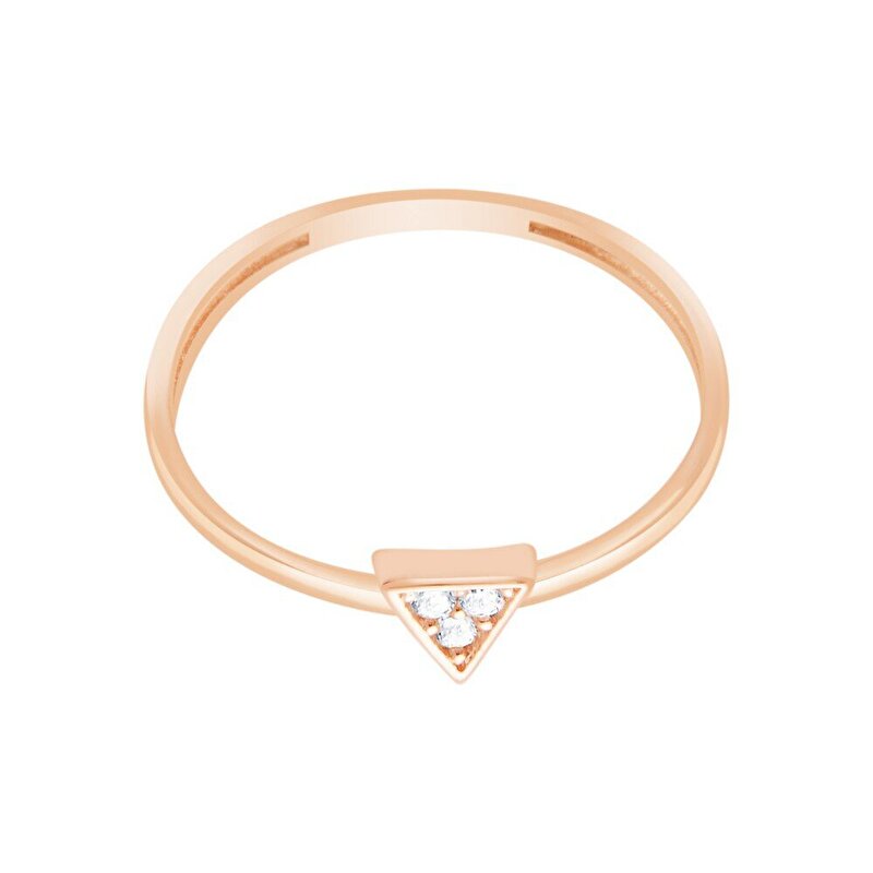 14 Ayar Rose Altın Minimal Yüzük