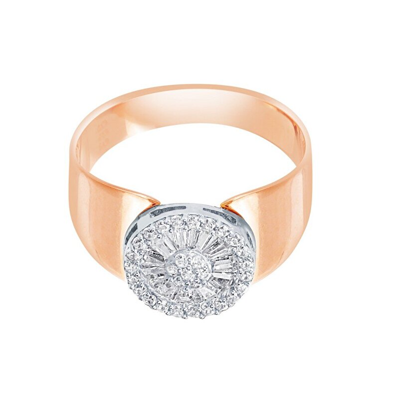 14 Ayar Rose Altın Baget Yüzük