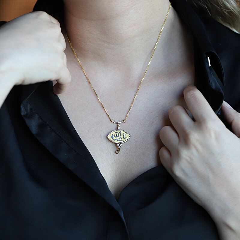 22 Ayar Sarı Altın Dualı Kolye