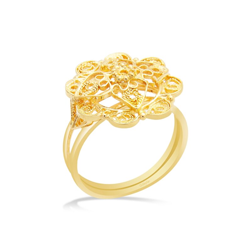 22 Ayar Sarı Altın Hint Yüzük