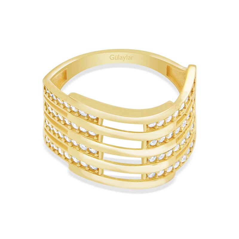 22 Ayar Sarı Altın Kaburga Yüzük