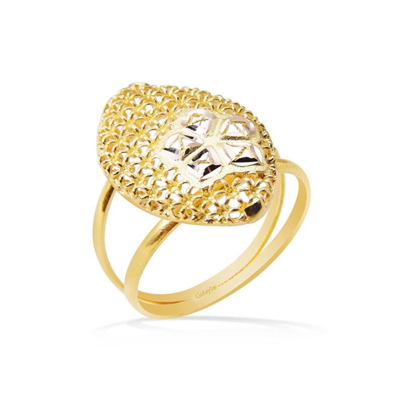 22 Ayar Sarı Altın Trend Yüzük